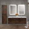 База под раковину BELBAGNO ETNA-1400-4C-SO-2-RW подвесная с четырьмя выкатными ящиками для раковины с двумя чашами, Rovere Moro, 1404x462x500