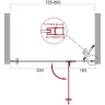 Душевая дверь BELBAGNO KRAFT-B-12-60/20-C-Cr-R