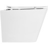 Подвесной безободковый унитаз с сиденьем микролифт BELBAGNO DUE BB3103CHR/SC