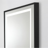 Зеркало BELBAGNO SPC-KRAFT-800-800-LED-TCH-WARM-NERO в алюминиевой раме со встроенным светильником, сенсорным выключателем и подогревом, 800x32x800